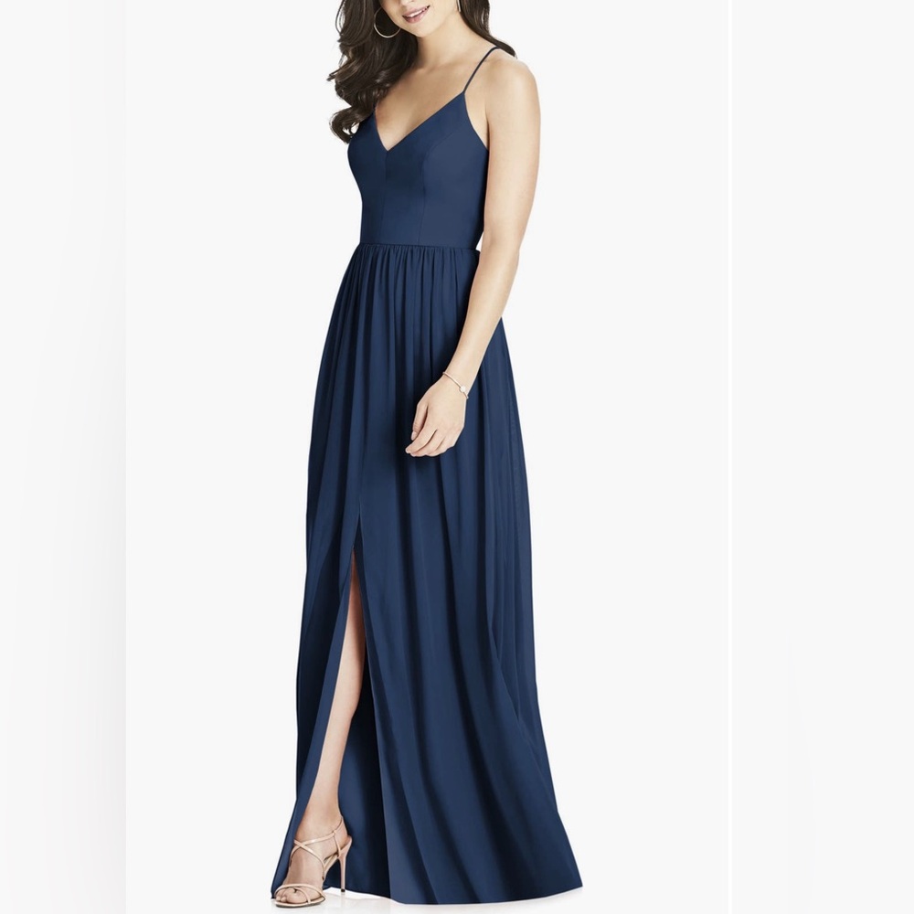 Chiffon spaghetti strap gown